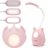 Lampka biurkowo-nocna Uszasty Zwierzak LED, Lampka biurkowa 2w1. Zmienna jasność; neutralna barwa światła. Ładowanie przez kabel micro USB.