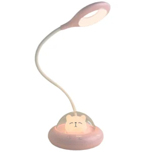 Lampka biurkowo-nocna Statek Kosmiczny LED, Lampka biurkowa 2w1. Zmienna jasność; neutralna barwa światła. Ładowanie przez kabel Type C.
