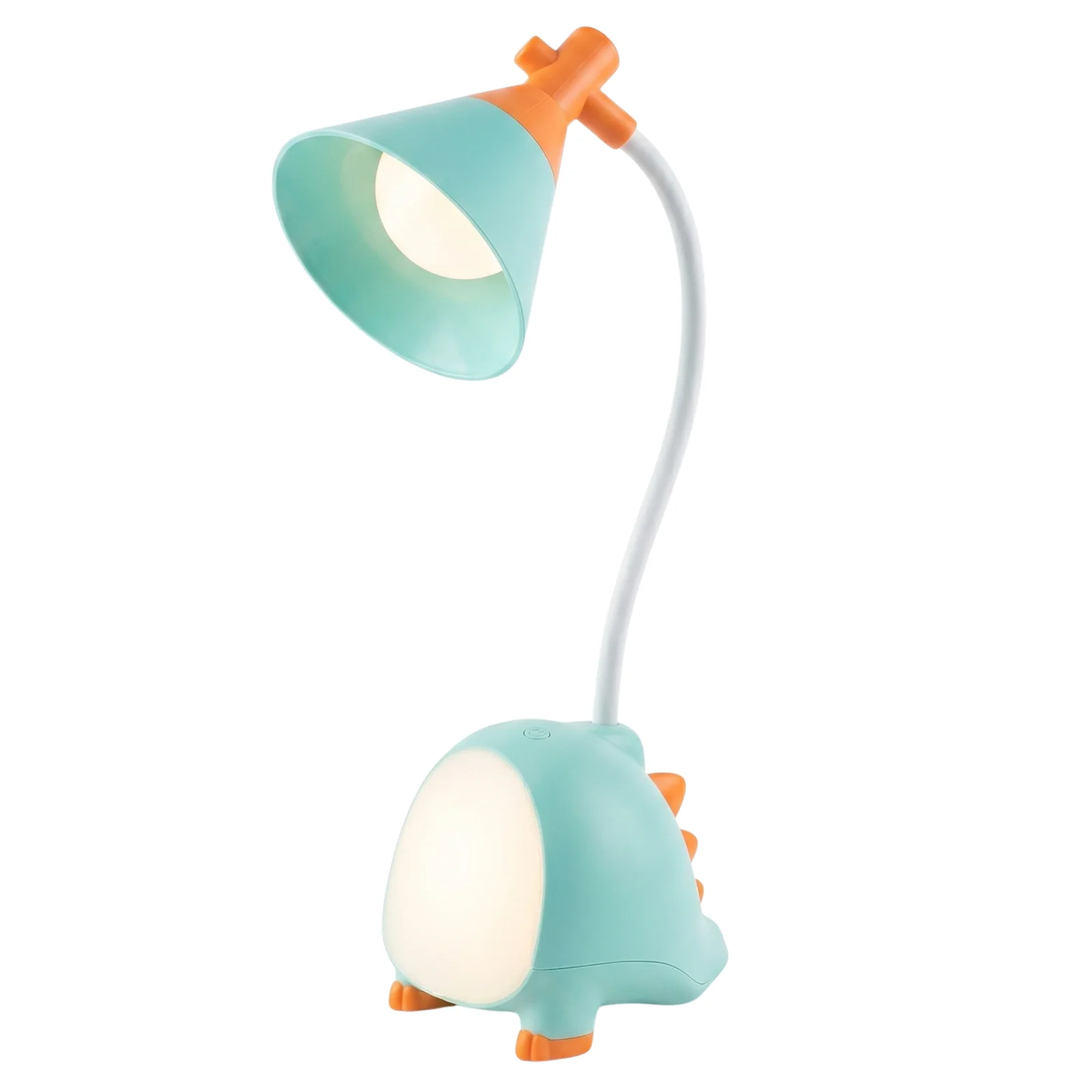 Lampka biurkowo-nocna Mały Smok LED, Lampka biurkowa 2w1. Zmienna jasność; neutralna barwa światła. Ładowanie przez kabel micro USB.