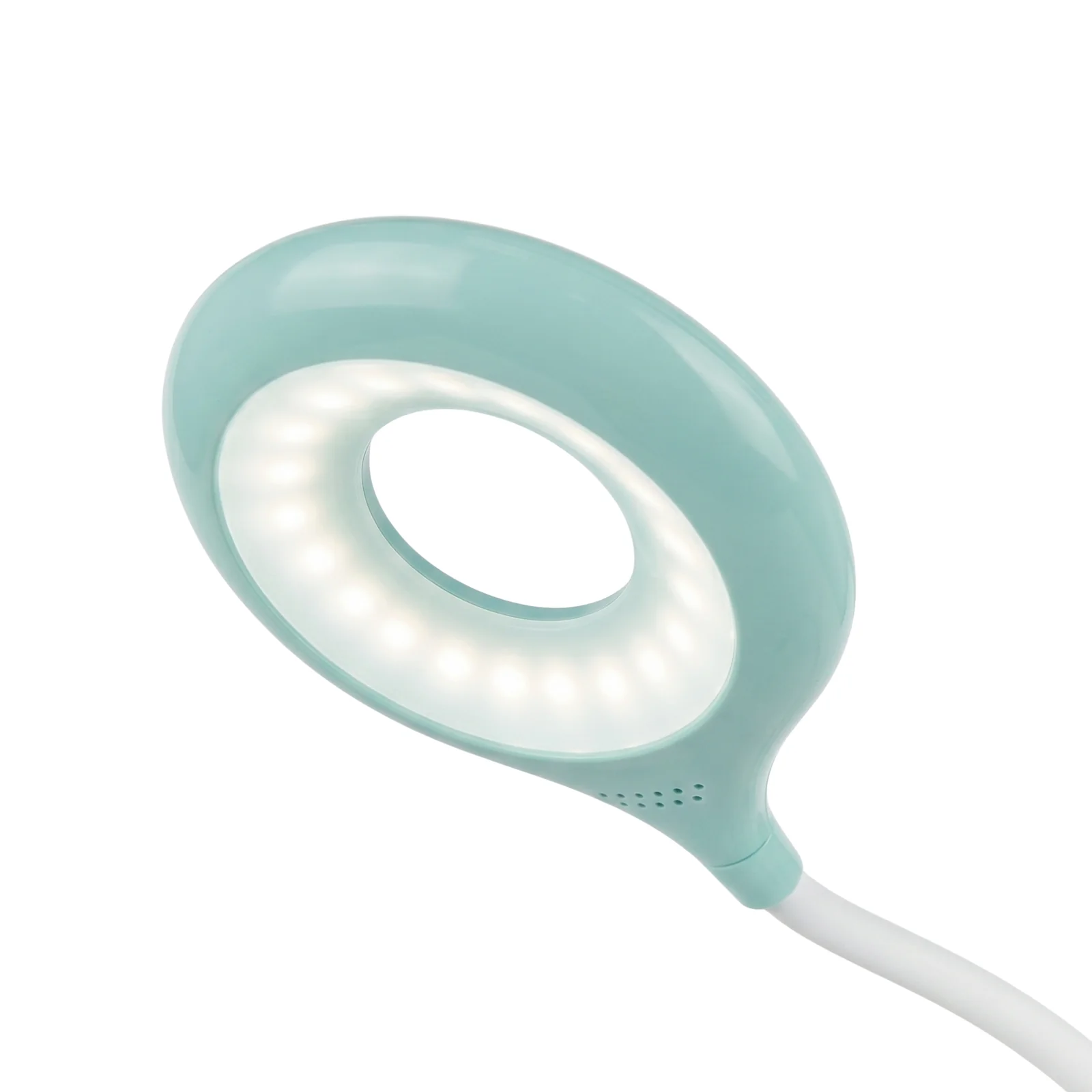 Lampka biurkowo-nocna 2w1Prosiątko LED, Podwójny akumuator. Zmienna jasność; neutralna barwa światła. Ładowanie przez kabel micro USB.