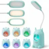 Lampka biurkowo-nocna Renifer LED, Lampka biurkowa 2w1. Zmienna jasność; gradient w lampce nocnej. Ładowanie przez kabel micro USB.