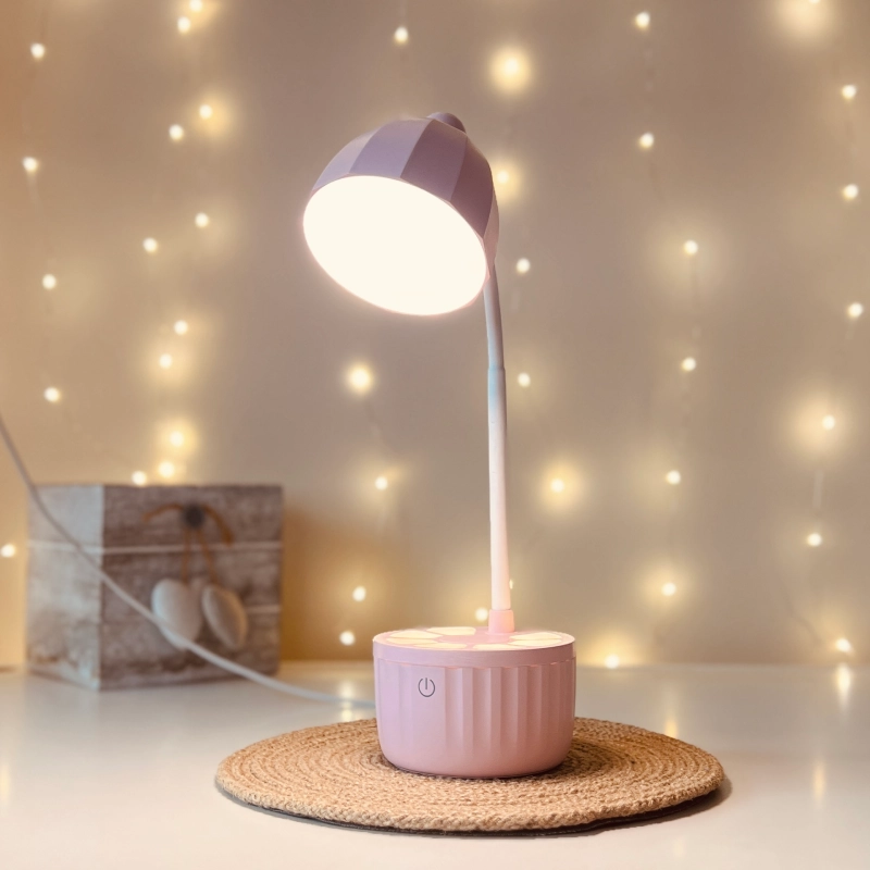 Lampka biurkowa z lampką nocną Cytryna LED, Lampka biurkowa 2w1 . Zmienna jasność oraz barwa światła. Ładowanie przez kabel type-c.