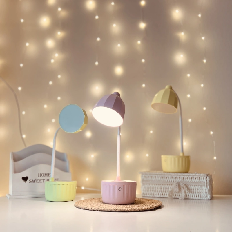 Lampka biurkowa z lampką nocną Cytryna LED, Lampka biurkowa 2w1 . Zmienna jasność oraz barwa światła. Ładowanie przez kabel type-c.