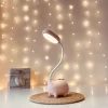 Lampka biurkowa Dino LED, Lampka na biurko dla dzieci. Zmienna jasność oraz barwa światła. Ładowanie przez kabel micro USB.