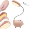 Lampka biurkowa Dino LED, Lampka na biurko dla dzieci. Zmienna jasność oraz barwa światła. Ładowanie przez kabel micro USB.