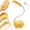 Lampka biurkowa Dino LED, Lampka na biurko dla dzieci. Zmienna jasność oraz barwa światła. Ładowanie przez kabel micro USB.