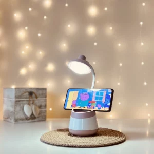 Lampka biurkowa dziecięca Jogurt LED, Lampka biurkowa dziecięca . 1 tryb jasności; delikatna barwa światła. Pojemniczek na artykuły szkolne