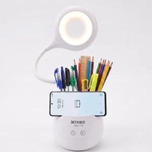 Lampka biurkowo-nocna pojemnik TGX-722 LED, Lampka biurkowa dziecięca z pojemniczkiem na artykuły szkolne. Zmienna jasność; mieszana barwa światła.