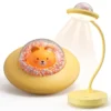 Lampka biurkowa z lampką nocną UFO LED, Lampka biurkowa 2w1 . Zmienna jasność; ciepła barwa światła. Ładowanie przez kabel micro USB.