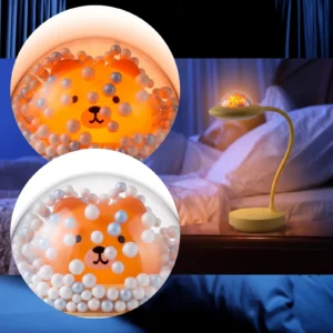 Lampka biurkowa z lampką nocną UFO LED, Lampka biurkowa 2w1 . Zmienna jasność; ciepła barwa światła. Ładowanie przez kabel micro USB.