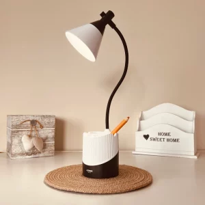 Lampka biurkowa dziecięca TGX-L2 LED, Lampka biurkowa dziecięca. 4 tryby jasności; zimna barwa światła. Pojemniczek na artykuły szkolne